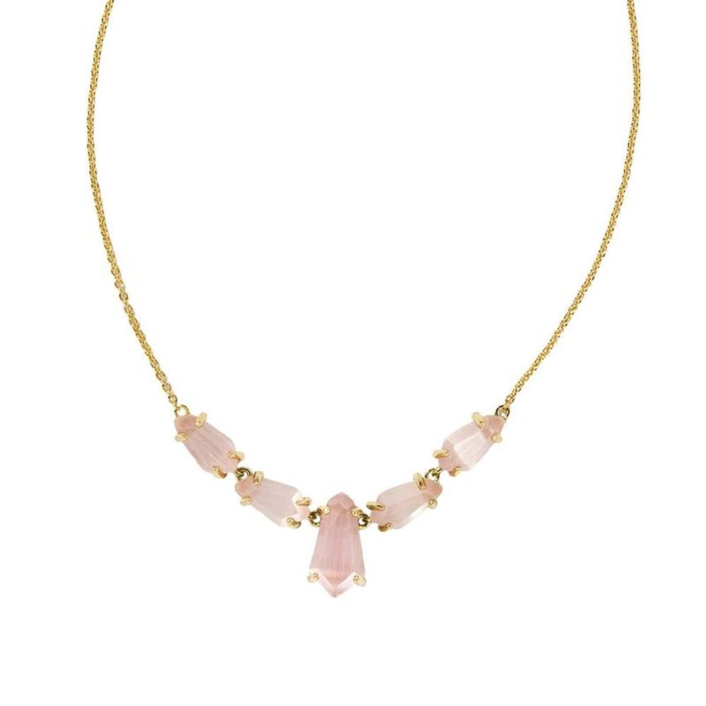 Kendra Scott June Catseye 14K Gold Over Brass Statement Necklace - Rose Qua